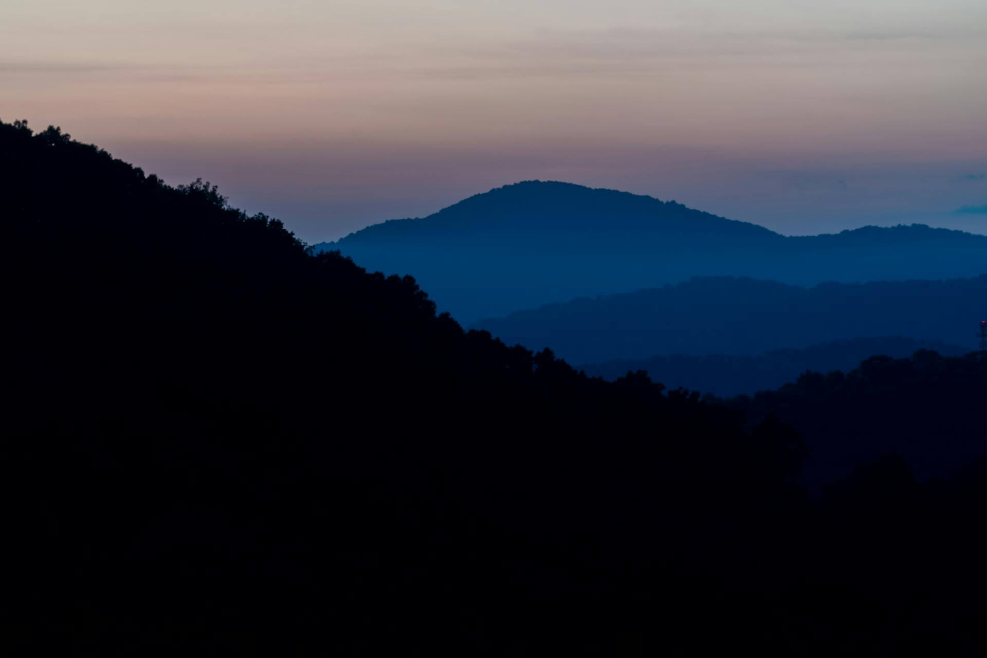 Beautiful view of the hills in Asheville, North Carolina