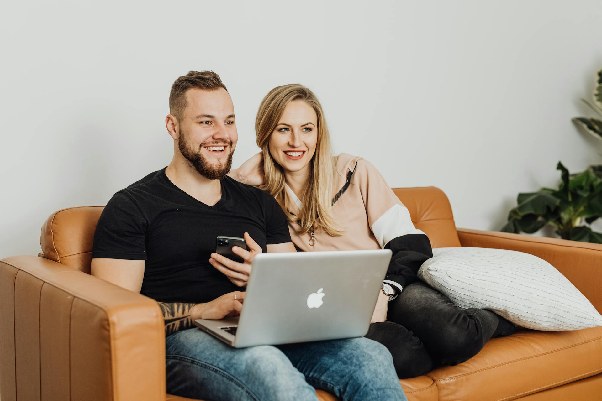 Smiling couple happy about solar quote